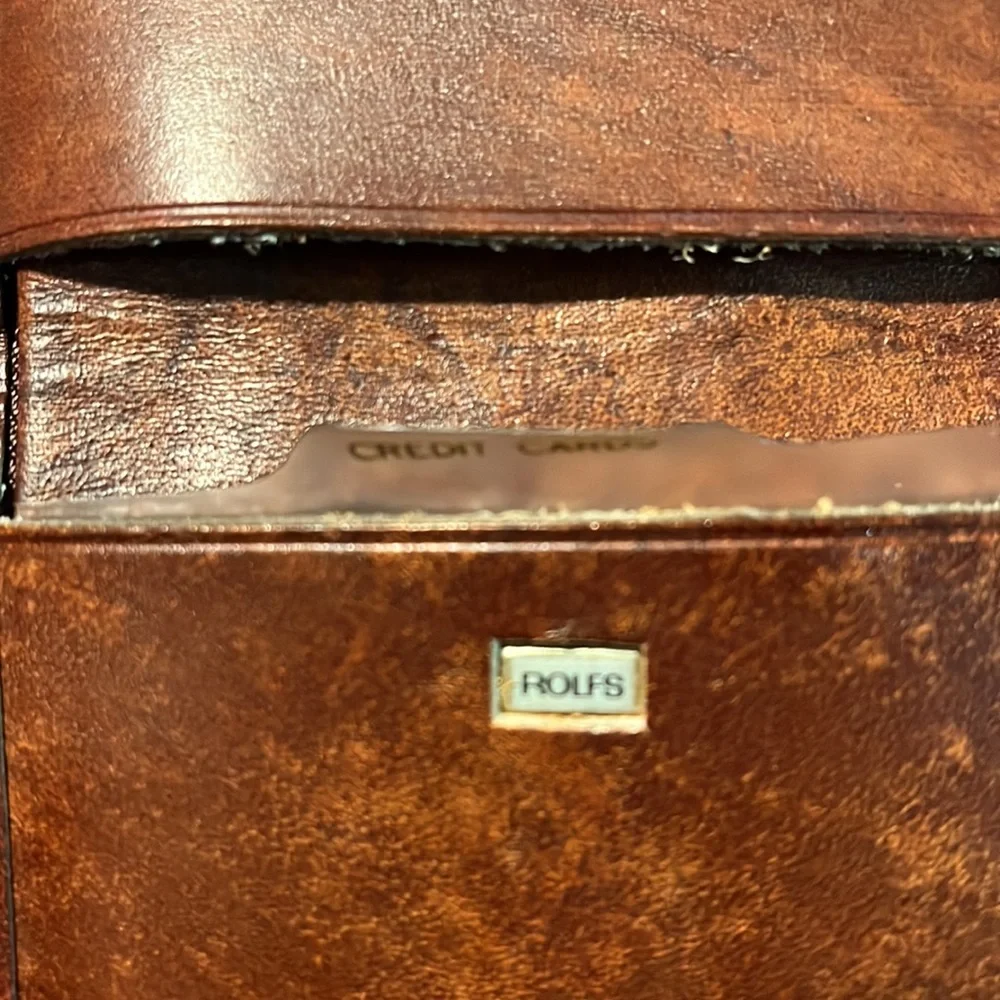 💙💚Vintage ‘60’s-70’s Rolf’s Tri-Fold Leather Wallet New Condition